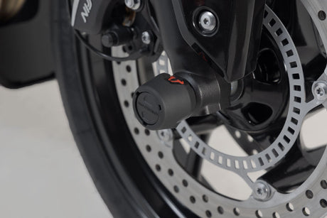 Slider Set for Front Axle Triumph Street Triple/Daytona/Tiger 600/Trident Black - SW - Motech UK