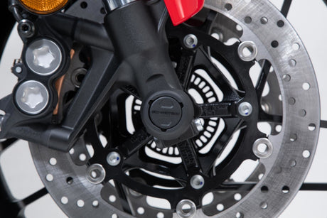 Slider Set for Front Axle Yamaha Tracer 9 (20 - ) Black - SW - Motech UK