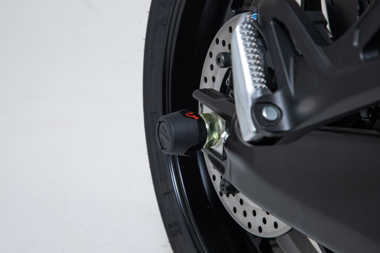 Slider Set for Rear Axle Yamaha Tracer 9 (20 - ) Black - SW - Motech UK