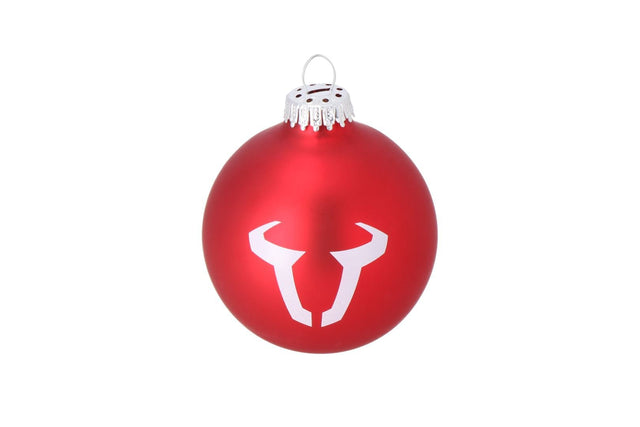 SW - MOTECH Christmas bauble 8 cm. Made of glass. Red. With logo. - SW - Motech UK