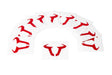 SW - MOTECH tattoo bull 60x60mm. 10 pack. Temporary tattoo. Red. - SW - Motech UK
