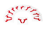 SW - MOTECH tattoo bull 60x60mm. 10 pack. Temporary tattoo. Red. - SW - Motech UK
