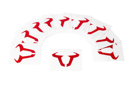 SW - MOTECH tattoo bull 60x60mm. 10 pack. Temporary tattoo. Red. - SW - Motech UK