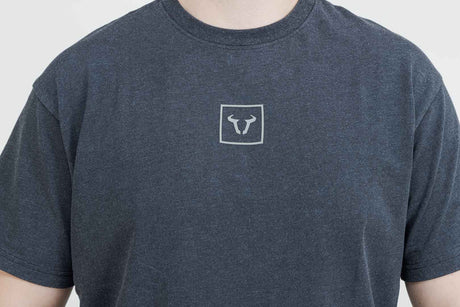 T-Shirt Unisex  Riders Line Dark Grey. Optic Wash. Unisex. Size L. - SW - Motech UK