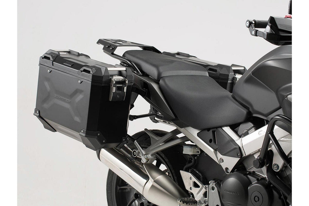TRAX ADV Aluminium Case System 37/37 litre Honda VFR800X Crossrunner (15-) Black - SW-Motech UK