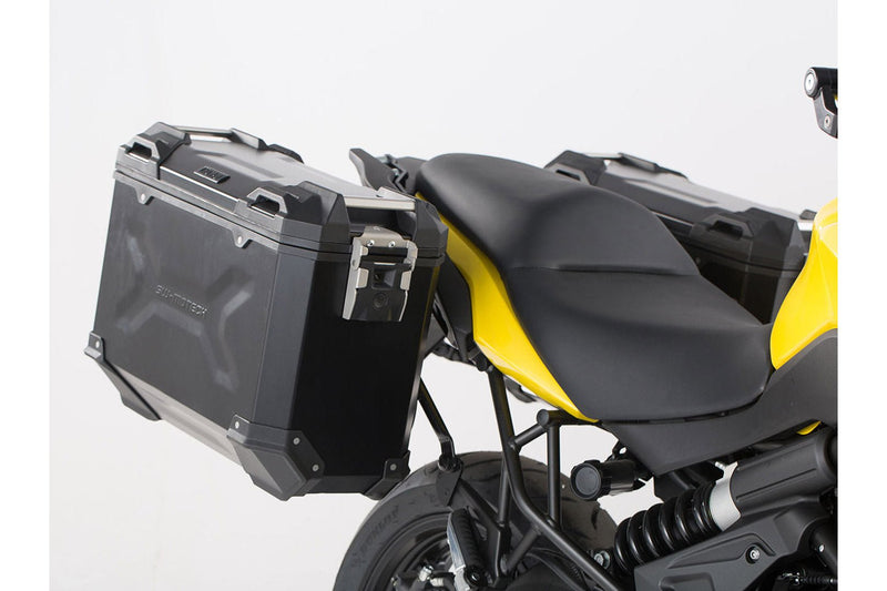 TRAX ADV Aluminium Case System 37/37 litre Kawasaki Versys 650 (15 - ) Black - SW - Motech UK