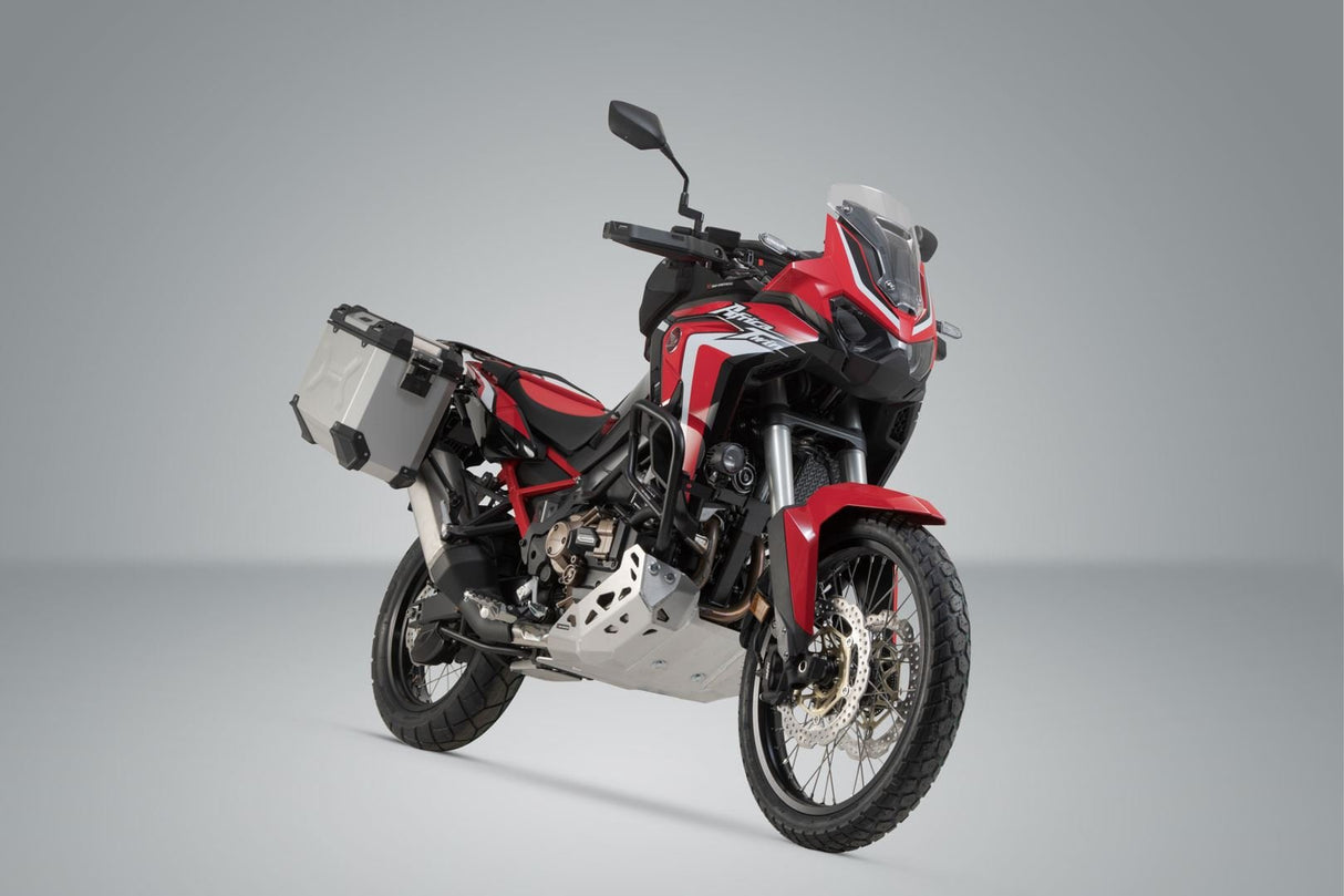 TRAX ADV Aluminium Case System 45/37 litre Honda CRF1100L Africa Twin (19 - ) Silver - SW - Motech UK