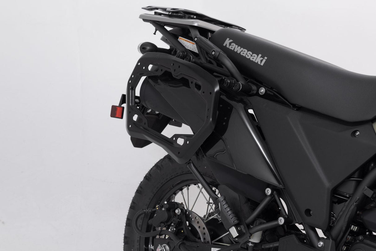 TRAX ADV Aluminium Case System 45/37 litre Kawasaki KLR 650 (22 - ) Black - SW - Motech UK