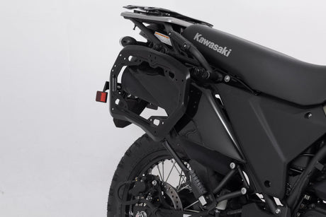 TRAX ADV Aluminium Case System 45/37 litre Kawasaki KLR 650 (22 - ) Black - SW - Motech UK
