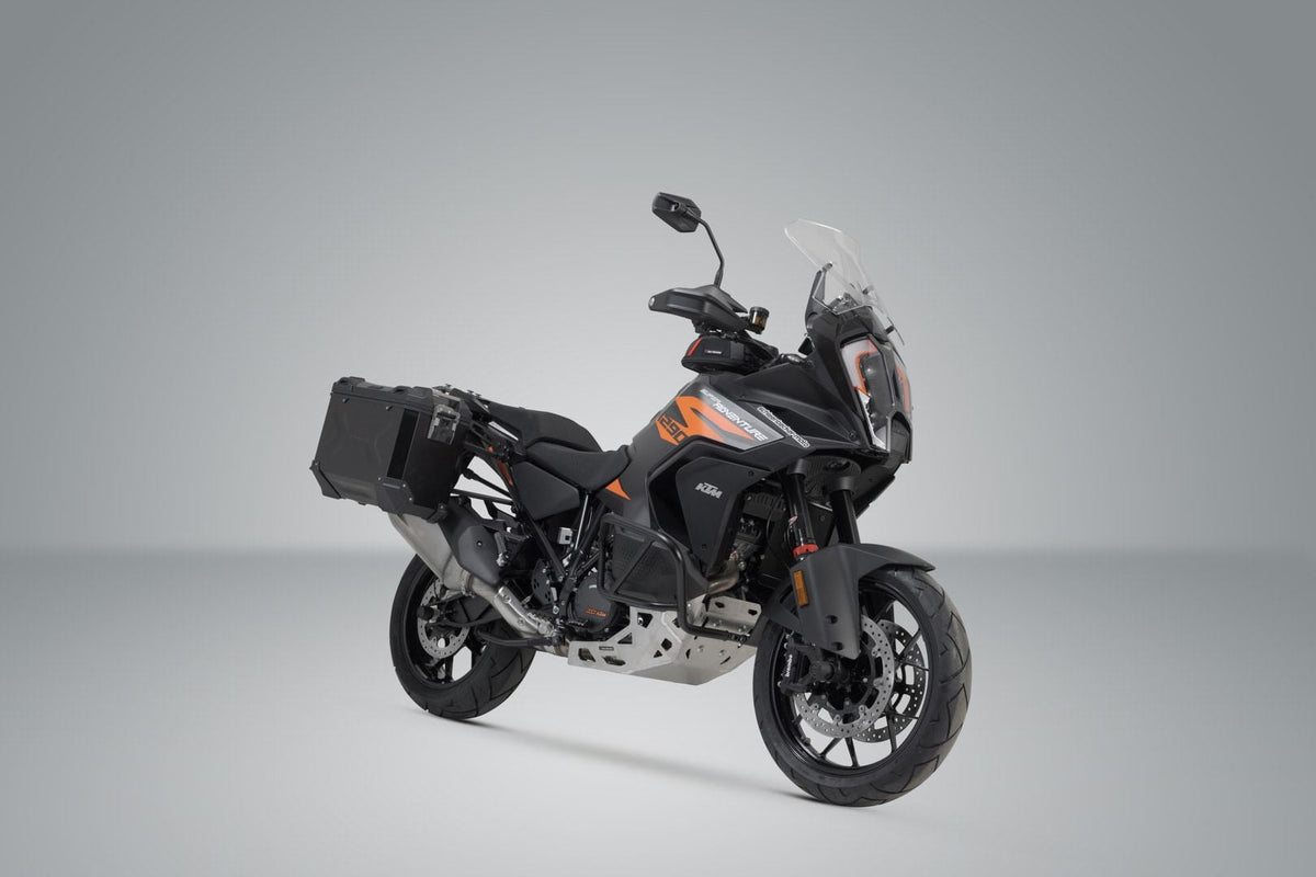 TRAX ADV Aluminium Case System 45/37 litre KTM 1290 Super Adv Black - SW-Motech UK