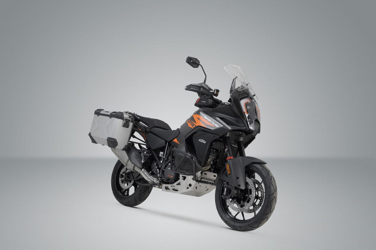 TRAX ADV Aluminium Case System 45/37 litre KTM 1290 Super Adv Silver - SW-Motech UK