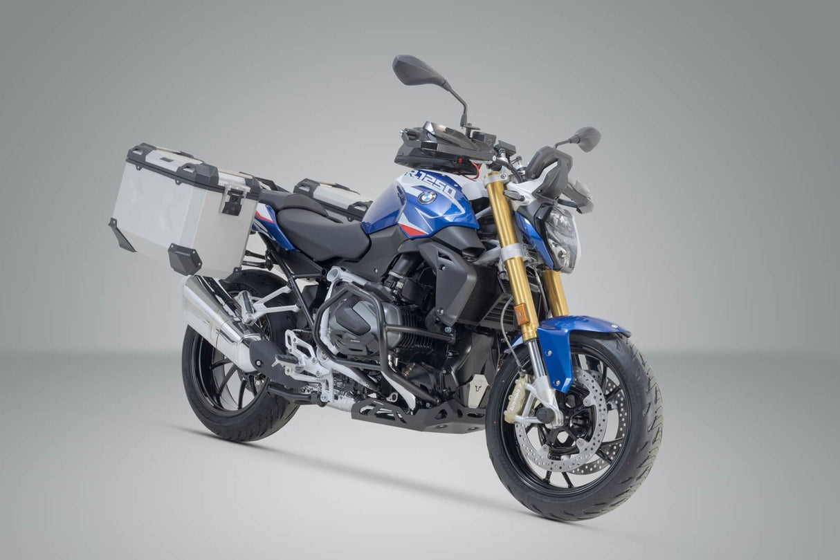 TRAX ADV Aluminium Case System 45/45 litre BMW R 1200 R/RS, R 1250 R/RS Silver - SW - Motech UK