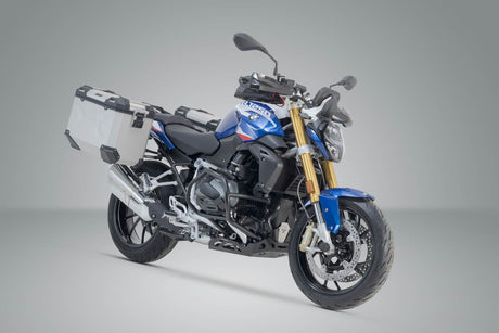 TRAX ADV Aluminium Case System 45/45 litre BMW R 1200 R/RS, R 1250 R/RS Silver - SW - Motech UK