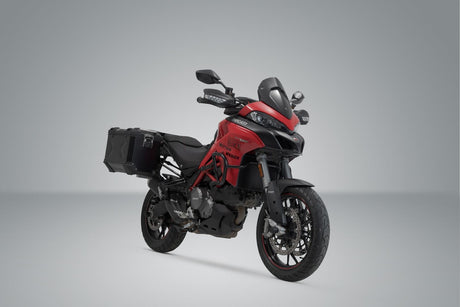 TRAX ADV Aluminium Case System 45/45 litre Ducati Multistrada 1200/1260/950 (15 - ) Black - SW - Motech UK