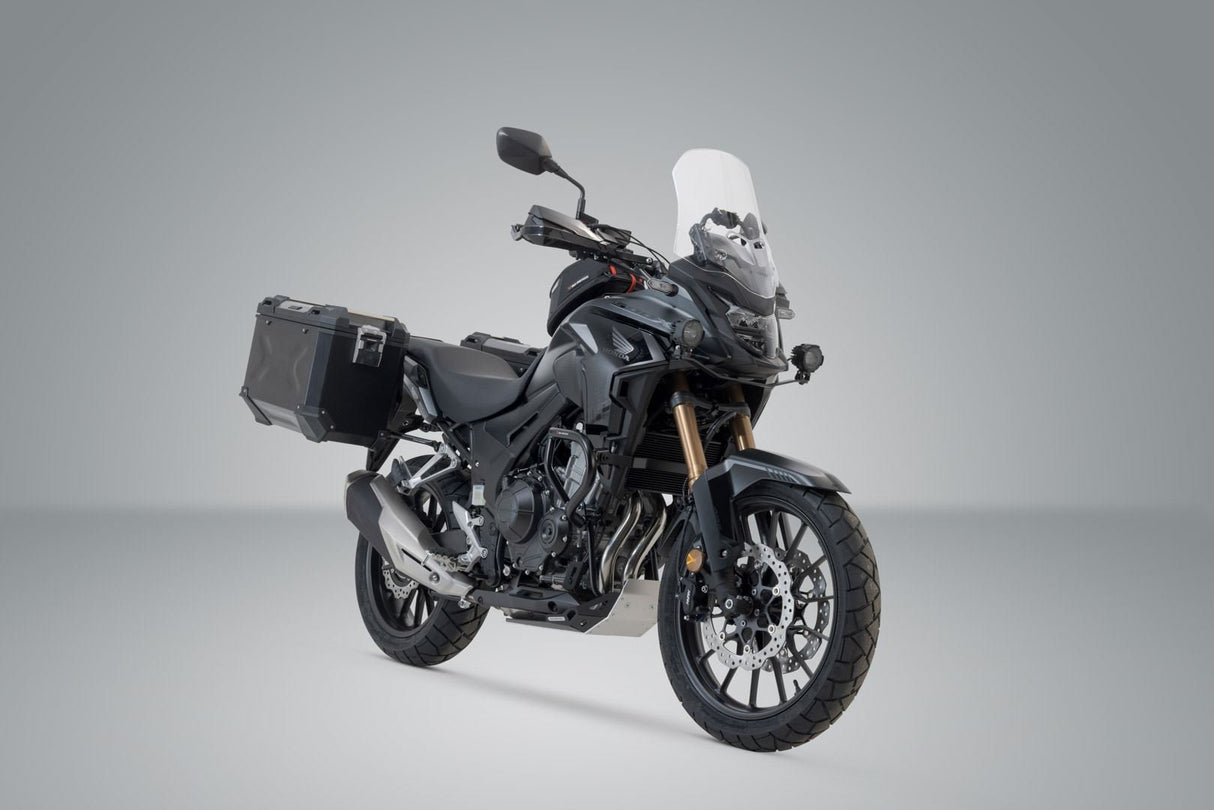 TRAX ADV Aluminium Case System 45/45 litre Honda CB500X, CB500F / CBR500R ( - 15) Black - SW - Motech UK
