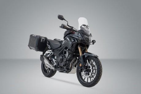 TRAX ADV Aluminium Case System 45/45 litre Honda CB500X, CB500F / CBR500R ( - 15) Black - SW - Motech UK