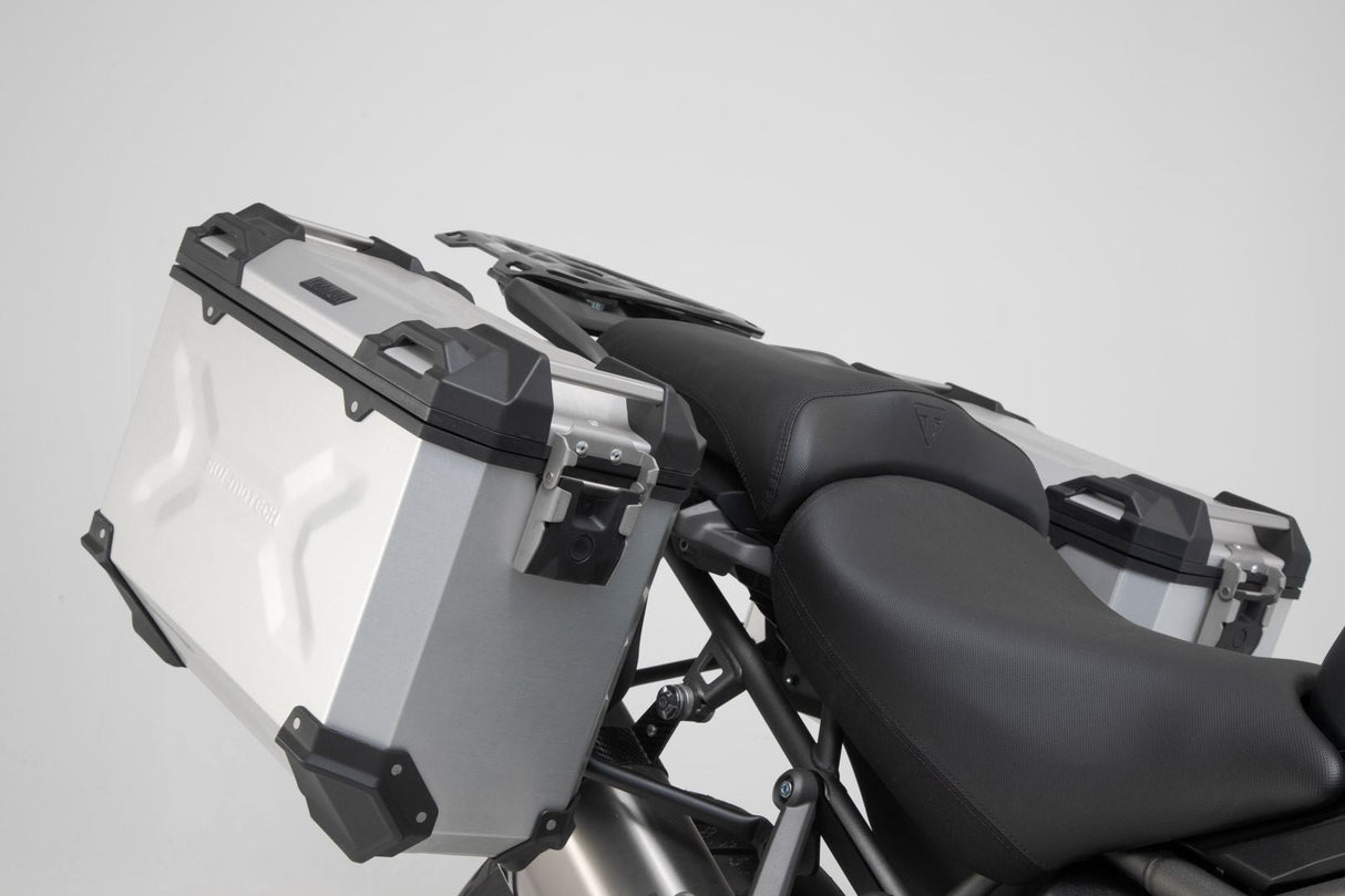 TRAX ADV Aluminium Case System 45/45 litre Triumph Tiger1200/Explor (11 - ) Black - SW - Motech UK