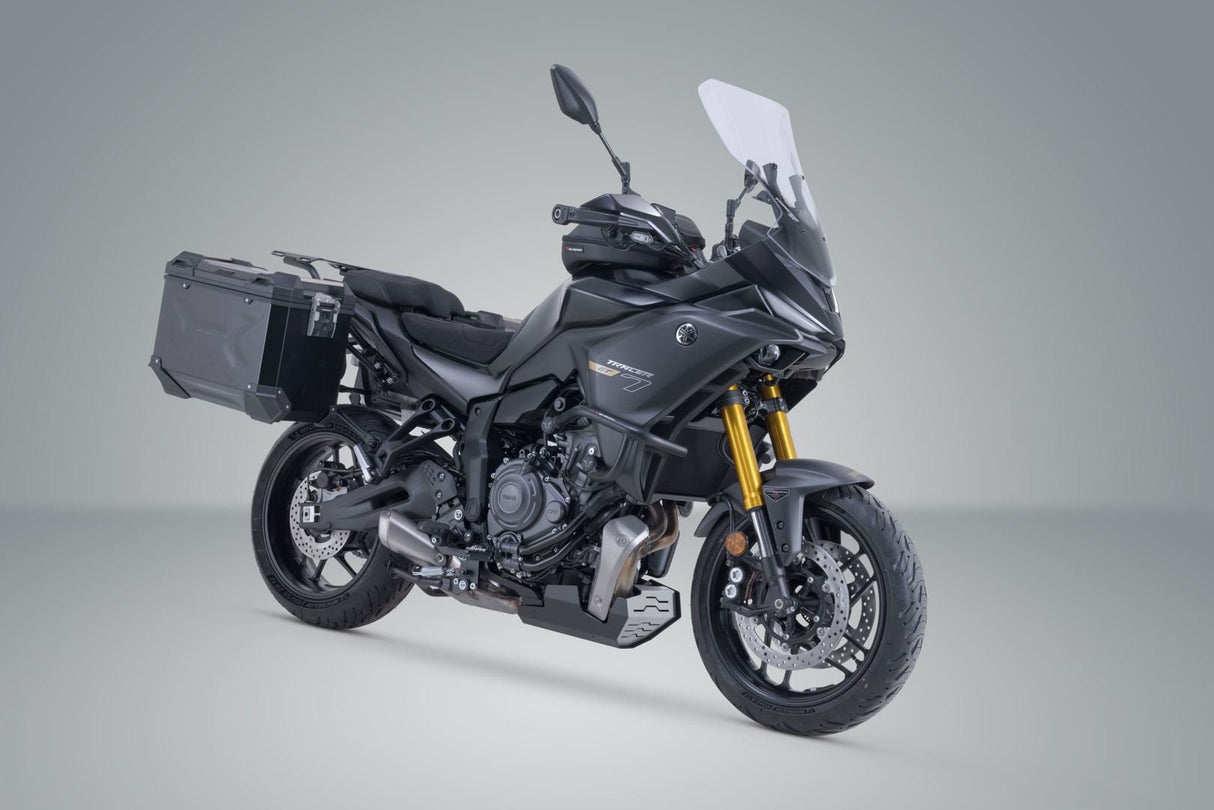 TRAX ADV aluminium case system Black. 45/45 l. Yamaha Tracer 7 / GT (25 - ). - SW - Motech UK