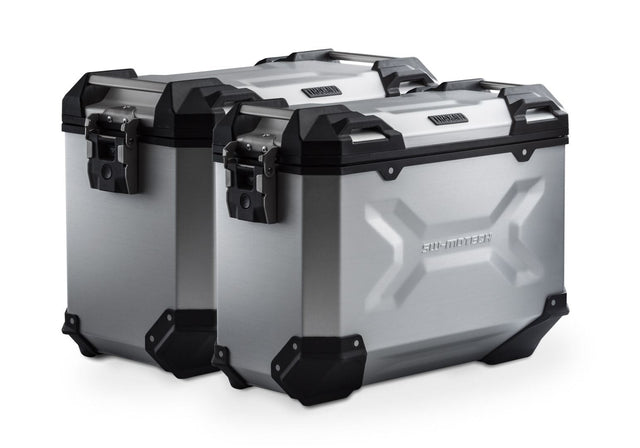 TRAX ADV aluminium case system Silver. 37/45 l. R 1200 GS (04 - 12)/ Adv (06 - 13). - SW - Motech UK