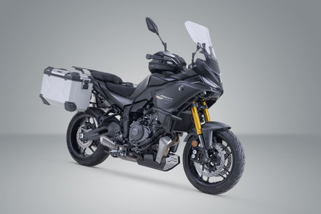 TRAX ADV aluminium case system Silver. 45/45 l. Yamaha Tracer 7 / GT (25 - ). - SW - Motech UK