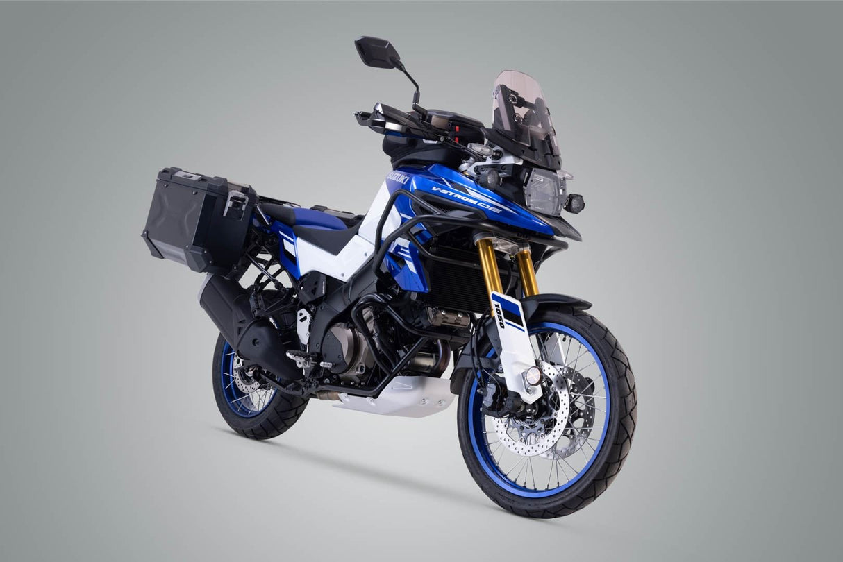 TRAX ADV aluminium case system Suzuki V - Strom 1050 DE (22 - ) 45/37 Litre Black - SW - Motech UK