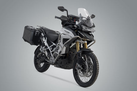 TRAX ADV aluminium case system Tiger 1200 Rally / GT Explorer 45/37 Litre Black - SW - Motech UK