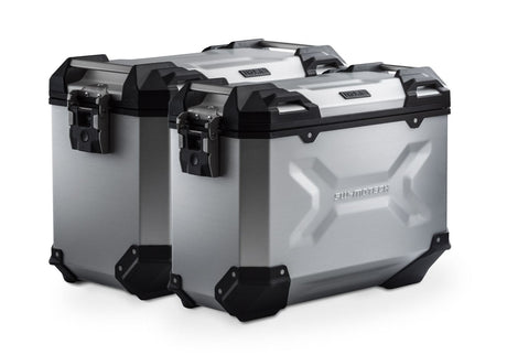 TRAX ADV aluminium case system Tiger 1200 Rally Pro/GT/GT Pro 45/37 Litre Silver - SW - Motech UK