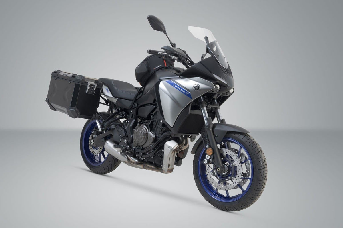 TRAX ADV aluminium case system Yamaha MT-07 Tracer (16-) 45/45 Litre Black - SW-Motech UK