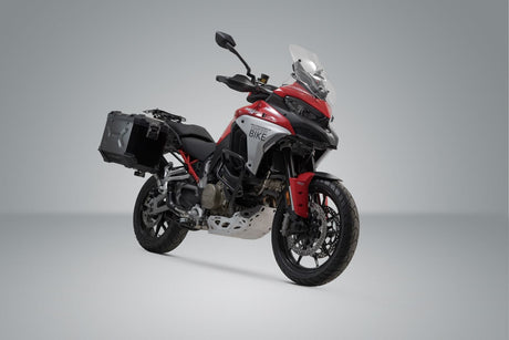 TRAX ADV Aluminum Case System 45/45 liter Ducati Multistrada V4 (20 - ) Black - SW - Motech UK