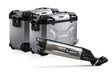 TRAX ADV aluminum case system + Akrapovic Silver. 45/37 l. Kawasaki KLE500/KLE500 SE (26-). - SW-Motech UK