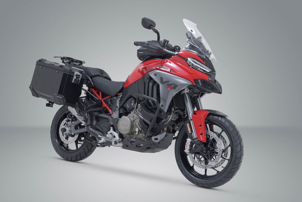 TRAX ADV aluminum case system Black. 45/45 l. Ducati Multistrada V4 (20 - ). - SW - Motech UK