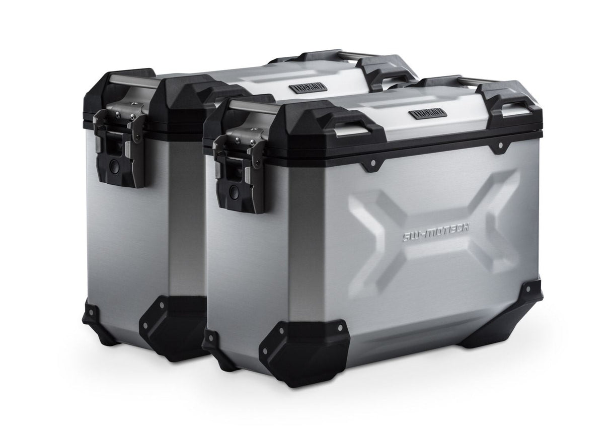 TRAX ADV aluminum case system Silver. 37/37 l. Kawa Versys 1000 / 1000 S (18 - ). - SW - Motech UK