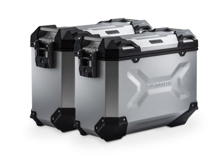 TRAX ADV aluminum case system Silver. 37/37 l. Kawa Versys 1000 / 1000 S (18 - ). - SW - Motech UK