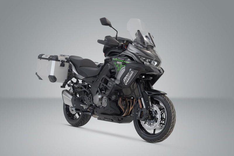 TRAX ADV aluminum case system Silver. 37/37 l. Kawa Versys 1000 / 1000 S (18 - ). - SW - Motech UK