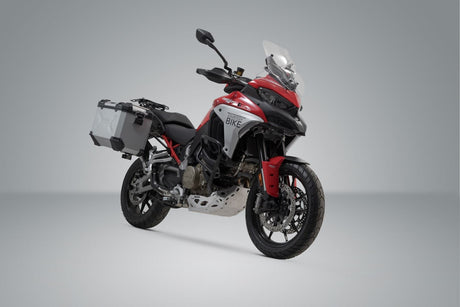 TRAX ADV aluminum case system US model Silver. 45/45 l. Ducati Multistrada V4 (20 - ). - SW - Motech UK