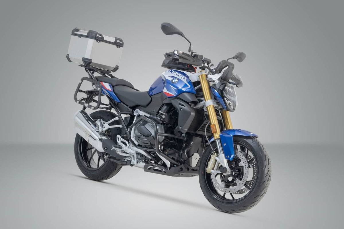 TRAX ADV Top Case System BMW R1200 R/RS (14-18) R1250 R/RS (18-) Silver - SW-Motech UK