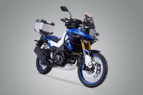 TRAX ADV top case system Silver. Suzuki V Strom 650 / 1000 / 1050. - SW - Motech UK