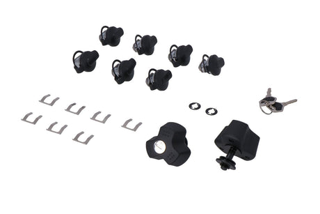 TRAX lock set with anti - theft protection EVO Anti - theft protection 9 matching locks, 2 keys - SW - Motech UK