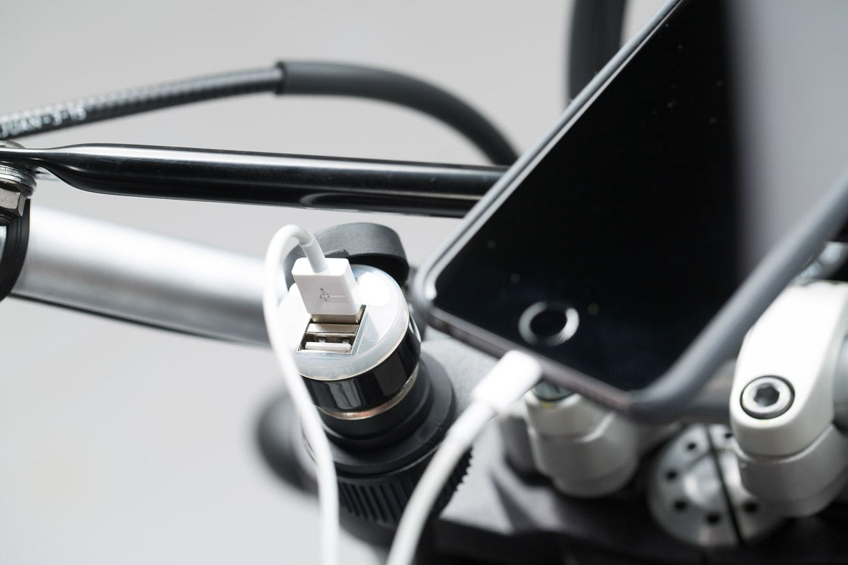 Universal Electric Kit Cigar lighter socket USB power port Mounting kit - SW - Motech UK