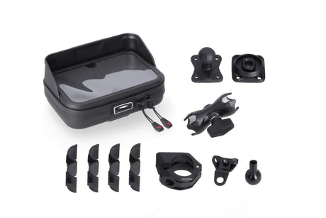 Universal GPS mount kit with Navi Case Incl. 2" socket arm, for handlebar/mirror thread - SW - Motech UK