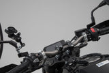 Universal GPS mount kit with Phone Case 2" socket arm, for handlebar/mirror thread Incl - SW - Motech UK