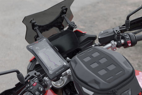 Universal GPS Mount Kit with Smartphone Drybag Incl 2" socket arm, for handlebar/mirror thread - SW - Motech UK