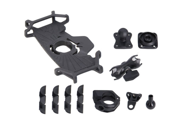 Universal GPS Mount Kit with T-Lock Smartphone Big Incl. 2" Socket Arm, for Handlebar/Mirror Thread - SW-Motech UK