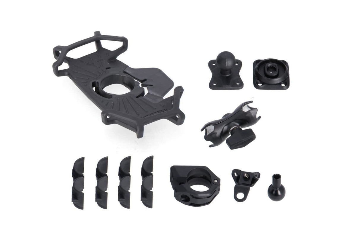 Universal GPS Mount Kit with T-Lock Smartphone Incl. 2" socket arm, for handlebar/mirror thread - SW-Motech UK