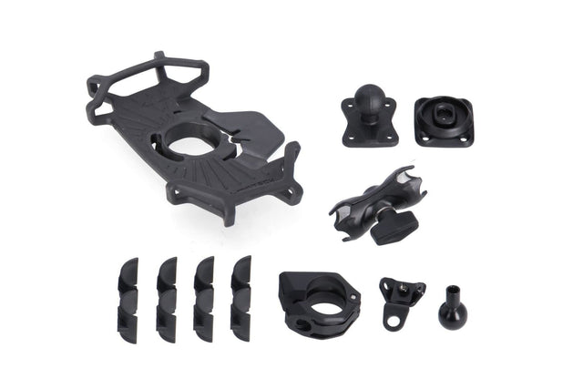 Universal GPS Mount Kit with T-Lock Smartphone Incl. 2" socket arm, for handlebar/mirror thread - SW-Motech UK
