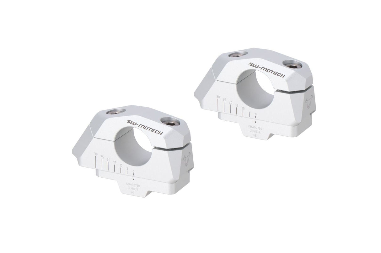 Variable bar back Ã˜ 28 mm handlebars with offset BMW F 850 GS (17 - ) / Adv (18 - ) Silver - SW - Motech UK