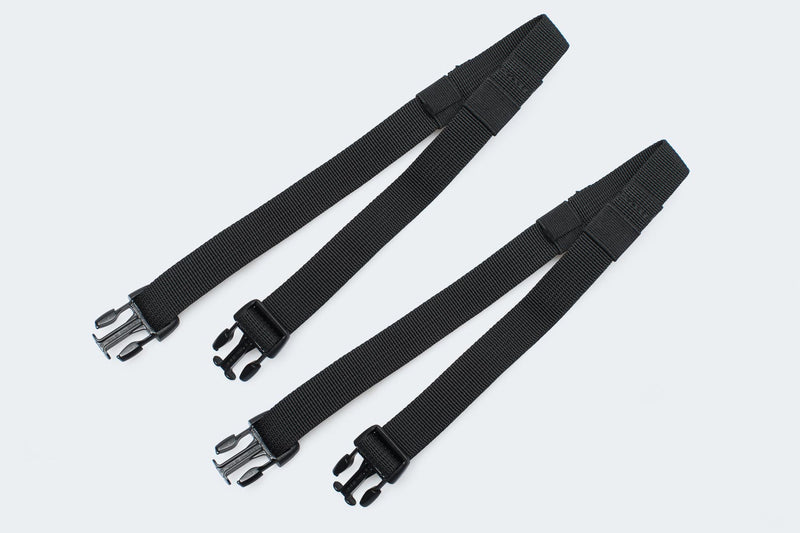 Tie-down strap set for tail bags 2 compression straps for tail bags