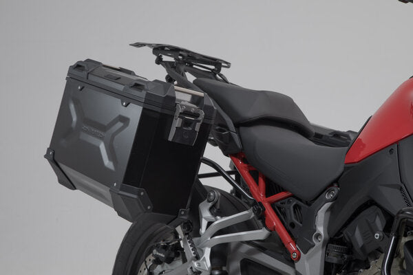 TRAX ADV Aluminum Case System 37/37 liter Ducati Multistrada V4 (20-) Black