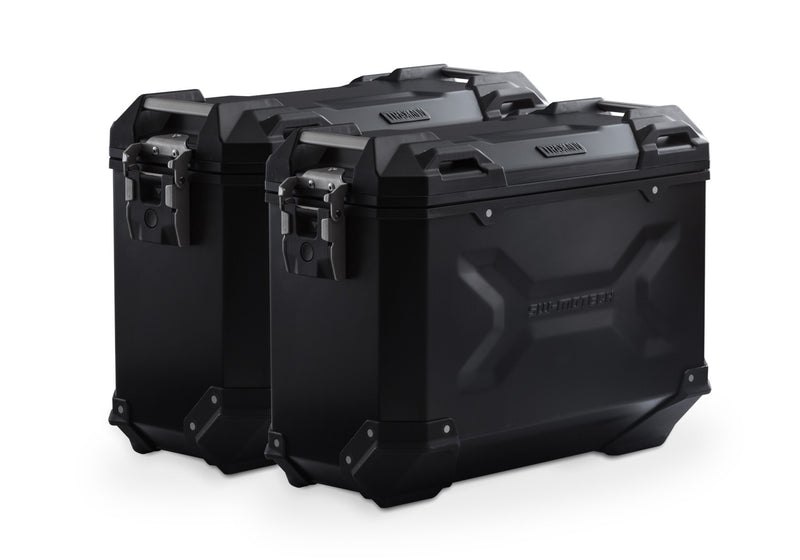 TRAX ADV Aluminium Case System 37/37 litre KTM 990 SM / SM-T / SM-R / 950 SM Black